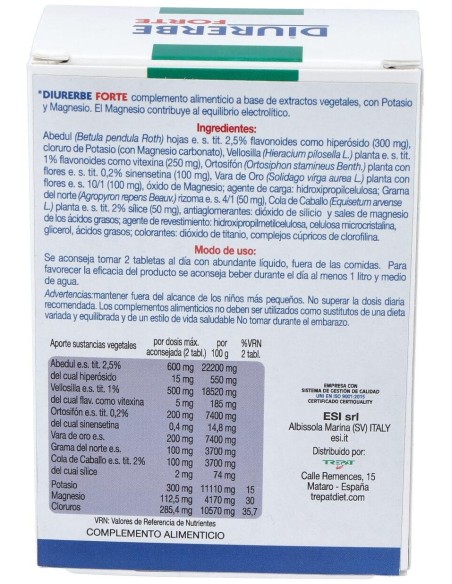 Diurerbe Forte 40Comp. de Trepatdiet-Esi