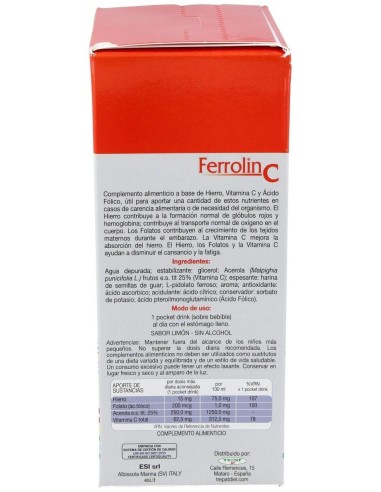 Ferrolin C Pocket Drink 24Sbrs. de Trepatdiet-Esi