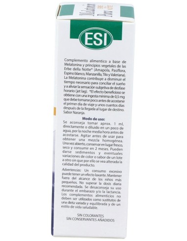Melatonin Pura 1Mg.Con Erbe Della Notte 50Ml. de Trepatdiet-Esi