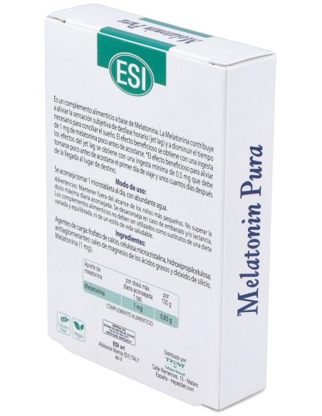 Melatonin Pura 1Mg. 60Microtabletas de Trepatdiet-Esi