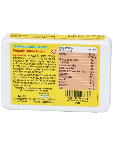 Propolaid  Sabor Limon 50Pastillas Blandas de Trepatdiet-Esi