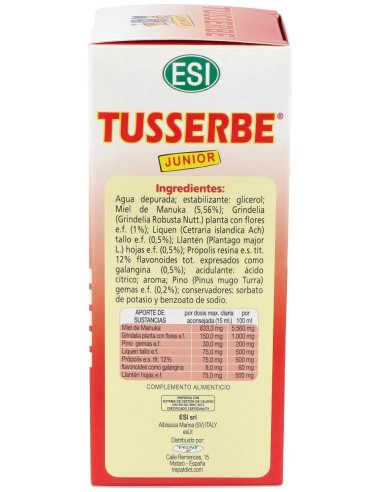 Tusserbe Junior 180Ml. de Trepatdiet-Esi