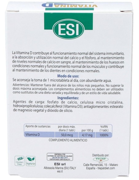 Vitamina D 30Comp. de Trepatdiet-Esi