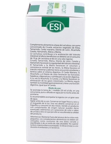 Colon Cleanse Lax Forte Lactulosa 180Ml. de Trepatdiet-Esi