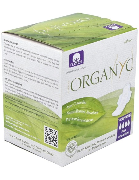 Compresas Con Alas Noche 10Ud. de Organyc