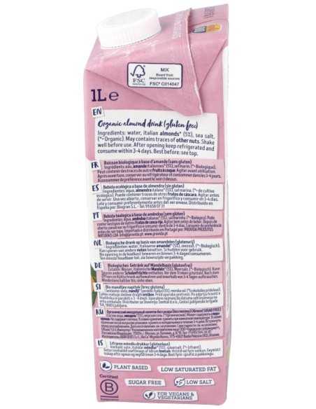 Bebida Vegetal De Almendras 1Lt  S/A de Isola