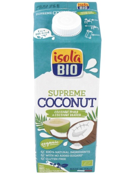 Bebida Vegetal De Coco Supreme 1Lt 6Uds. de Isola