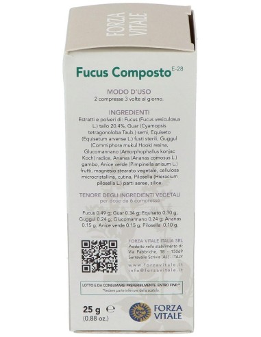 Fucus Composto Obesidad  25Gr.Comprimidos de Forza Vitale