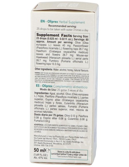 Oliprex (Olivo Composto) Extracto 50Ml. de Forza Vitale