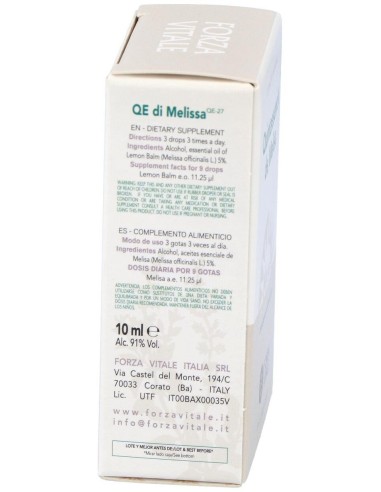 Quinta Esencia Melisa 10Ml. de Forza Vitale
