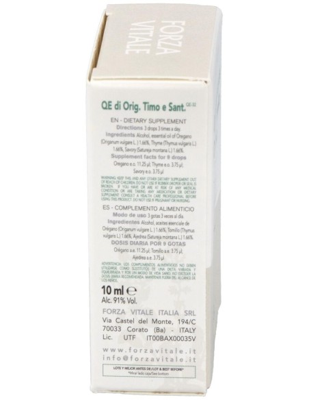 Quinta Esencia Oregano-Tomillo-Ajedrea 10Ml. de Forza Vitale