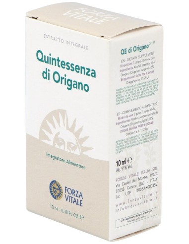Quinta Esencia Oregano (Origano)10Ml. de Forza Vitale