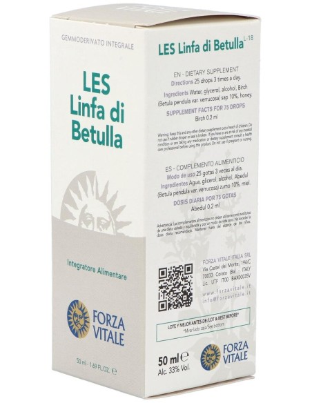 Les Linfa Di Betulla Linfa De Abedul 50Ml. de Forza Vitale