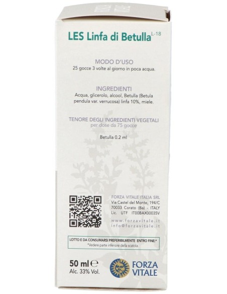 Les Linfa Di Betulla Linfa De Abedul 50Ml. de Forza Vitale
