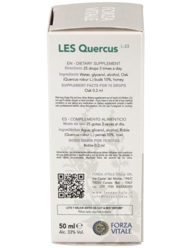Les Quercus Pedunculata Encina 50Ml. de Forza Vitale