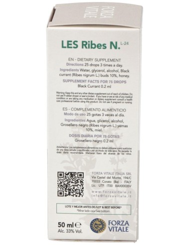 Les Ribes Nigrum Grosellero Negro 50Ml. de Forza Vitale