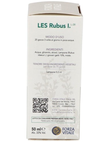 Les Rubus Idaeus Frambueso 50Ml. de Forza Vitale