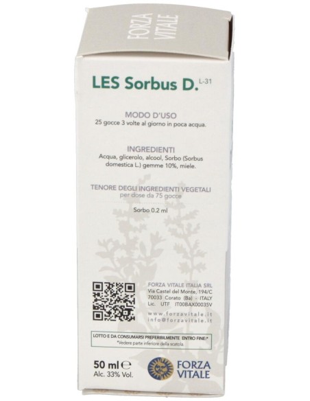 Les Sorbus Domestica Serbal 50Ml. de Forza Vitale