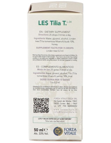 Les Tilia Tormentosa Tilo Plateado 50Ml. de Forza Vitale