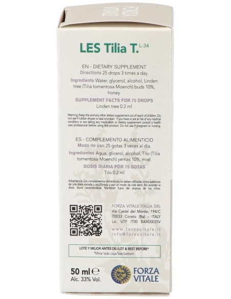 Les Tilia Tormentosa Tilo Plateado 50Ml. de Forza Vitale