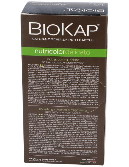 Tinte Natural Black 140Ml Negro 1.0 Delicato de Biokap