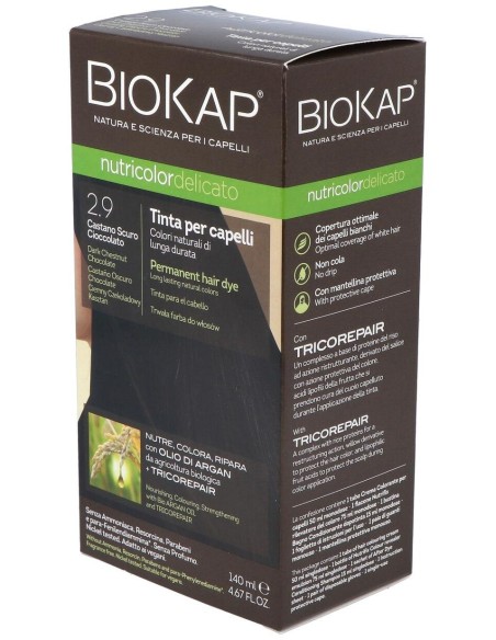 Tinte Castaño Oscuro Chocolate 140Ml 2.9 Delicato de Biokap