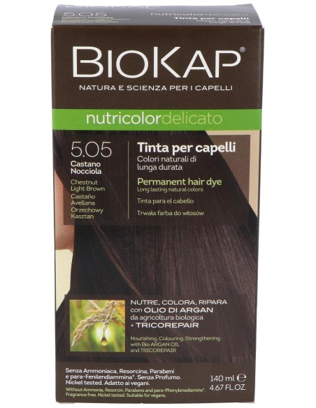 Tinte Castaño Avellana 140Ml. 5.05 Delicato de Biokap