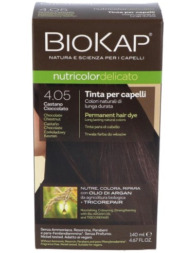 Tinte Castaño Chocolate  140Ml. 4.05 Delicato de Biokap