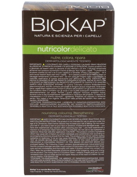 Tinte Rubio Medio Natural 140Ml. 7.0 Delicato de Biokap