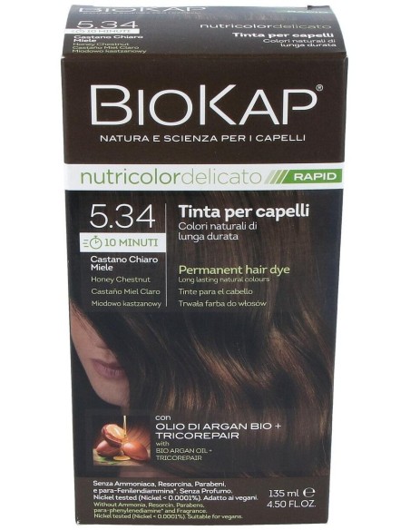 Biokap Rapid Castaño Miel Claro 5.34 Tubo 135Ml. de Biokap