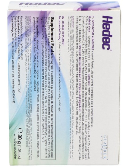 Hedec 60Comp. de Glauber Pharma