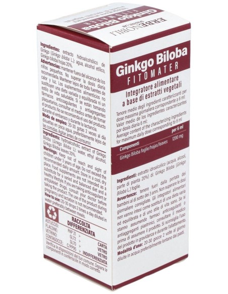 Ginkgo Biloba Ginkgo Biloba Extract Fitomater 50Ml de Erbenobili