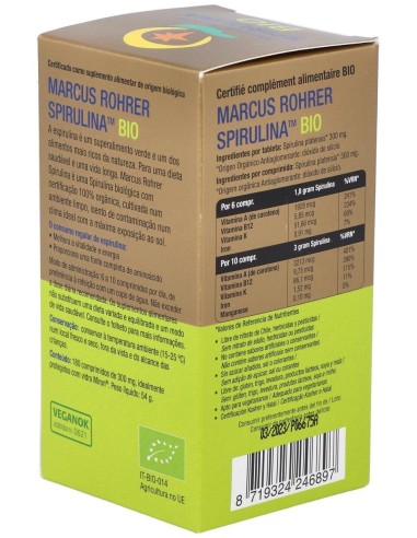 Spirulina Bio 180 Comprimidos Marcus Rohrer Marcus Rohrer