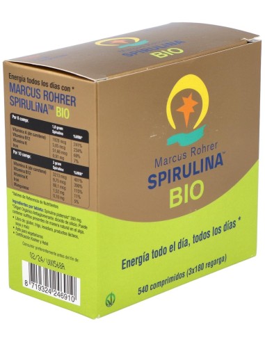 Espirulina Bio Recarga 540 Comprimidos  de Marcus Rohrer
