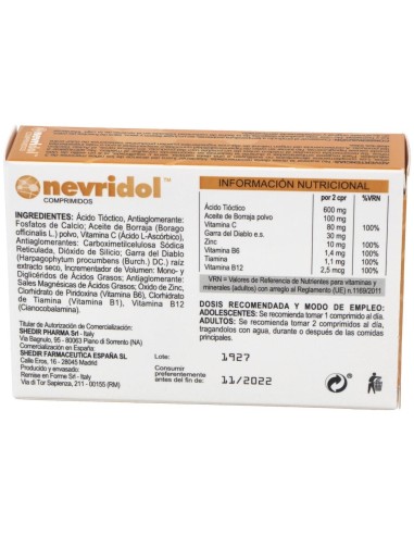 Nevridol 40Comp. de Shedir