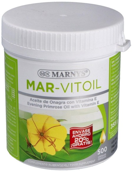 Aceite De Onagra (Mar-Vitoil) 500Mg. 500Perlas de Marnys