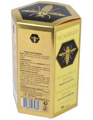 Jalea Real 1000Mg. Lecitina 90Perlas de Marnys