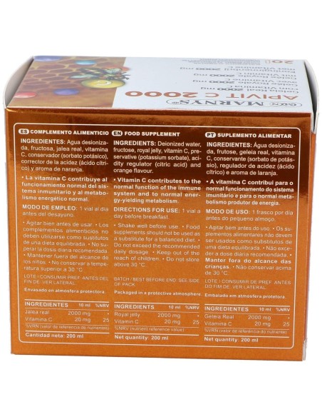 Apivit C Plus 2000Mg. 20Amp. de Marnys