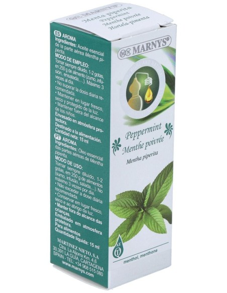 Menta Piperita Aceite Esencial Alimentario 15Ml. de Marnys