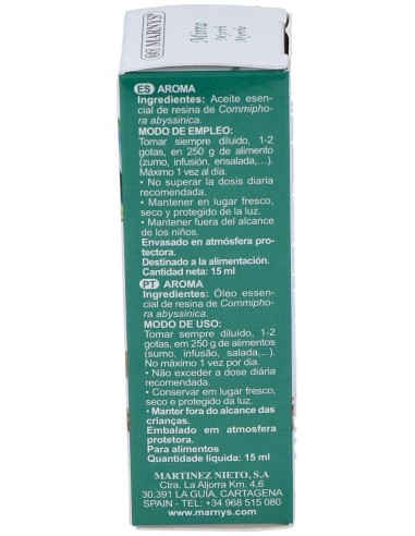 Mirra Aceite Esencial Alimentario 15Ml. de Marnys