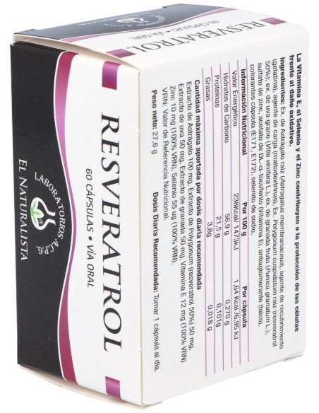 Resveratrol 60Cap. de El Naturalista