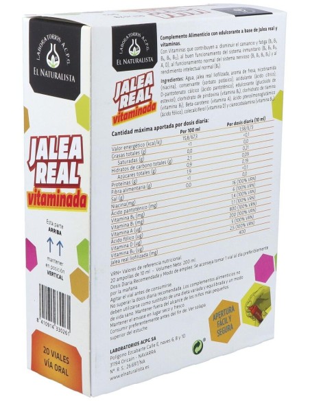 Jalea Real Vitaminada 20Amp. de El Naturalista