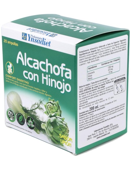 Alcachofa + Hinojo  0% Azucar 20 Amp de Ynsadiet
