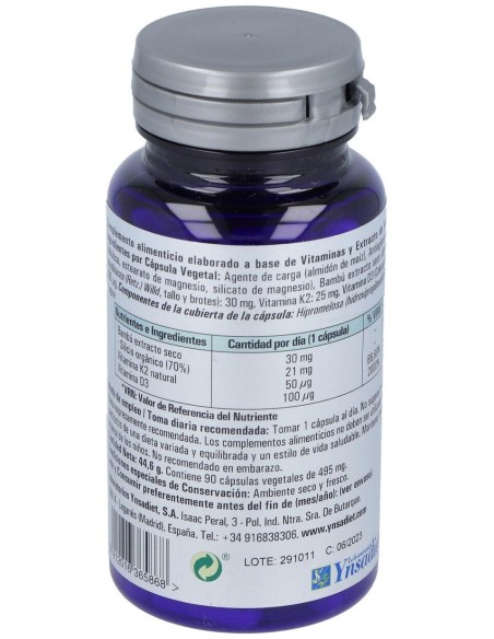 Vitamina D3 + K2 + Silic. Org. 90 Comp de Ynsadiet