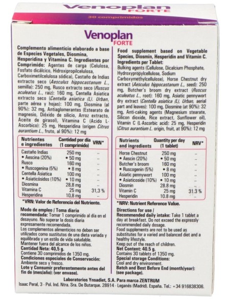 Venoplan Forte 30 Comp de Ynsadiet
