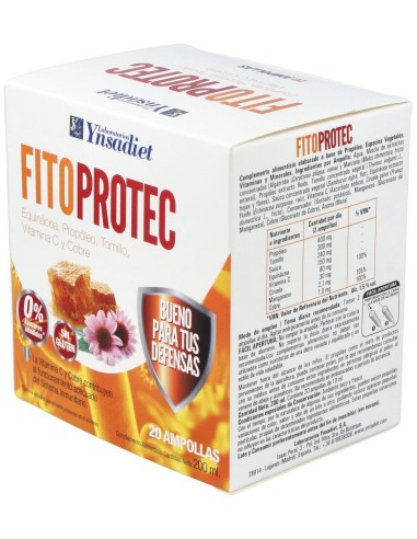 Fitoprotec + Echinacea. 0% Azúcar 20 Amp de Ynsadiet