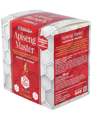 Apiseng Master  0% Azucar 20 Amp de Ynsadiet
