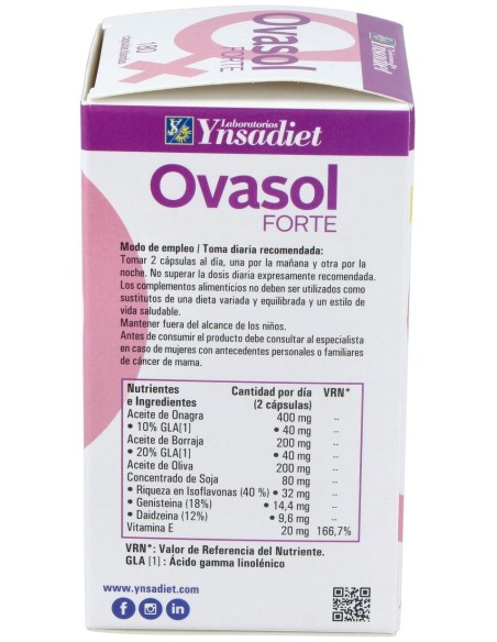 Ovasol Forte 180 Perlas de Ynsadiet