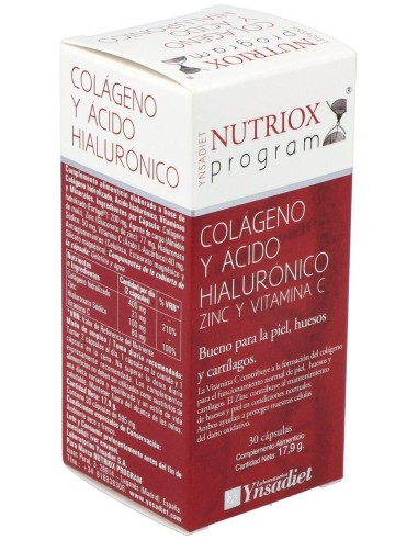 Acido Hialuronico y Colageno 30 Capsulas de Ynsadiet