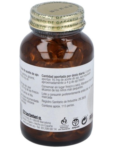 Aceite De Ajo 115Perlas de Santiveri